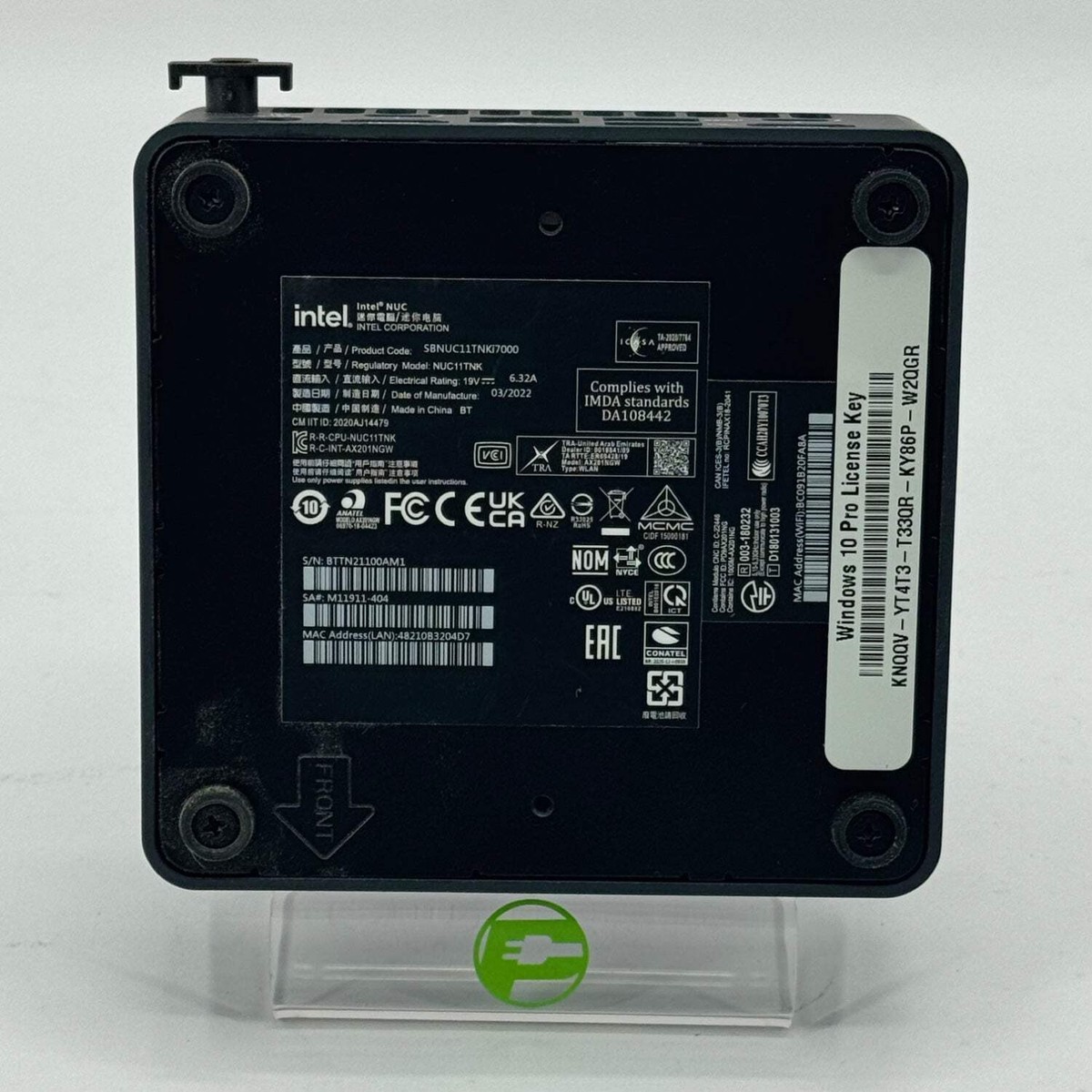 Intel NUC 11 Performance Mini PC NUC11TNK i7-1165G7 2.80GHz 16GB