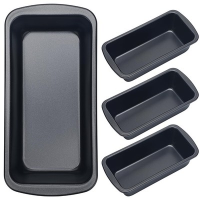 4Pack Small Loaf Pans for Baking Bread Non Stick Bread Pan Rectangle Baking Tray