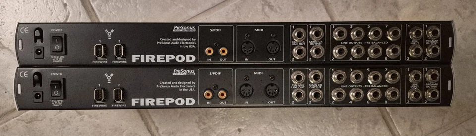 Twin 8-channel PreSonus Firepod FireWire Audio Interfaces with cable and p/s - Image 3 of 4