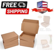 12x9x3 inch Shipping Boxes Set of 6 Brown, Inner Size 11.6x8.6x2.6 inch Cardb...