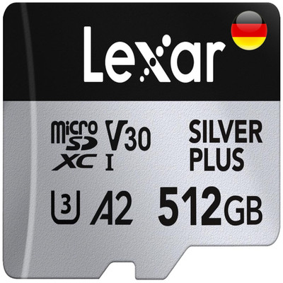 Lexar Silver Plus Micro SD 512GB UHS I A2 V30 U3 Klasse
