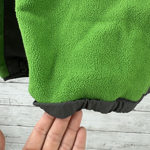 THE NORTH FACE Denali Boys Youth Full Zip Gray Green Fleece Jacket Size Large - Picture 7 of 13