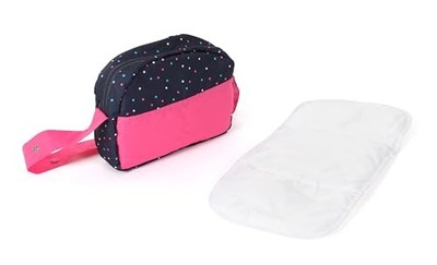Puppen Wickeltasche Bayer Chic 2000 Konfetti Pink 853-84 Puppenzubehör Tasche