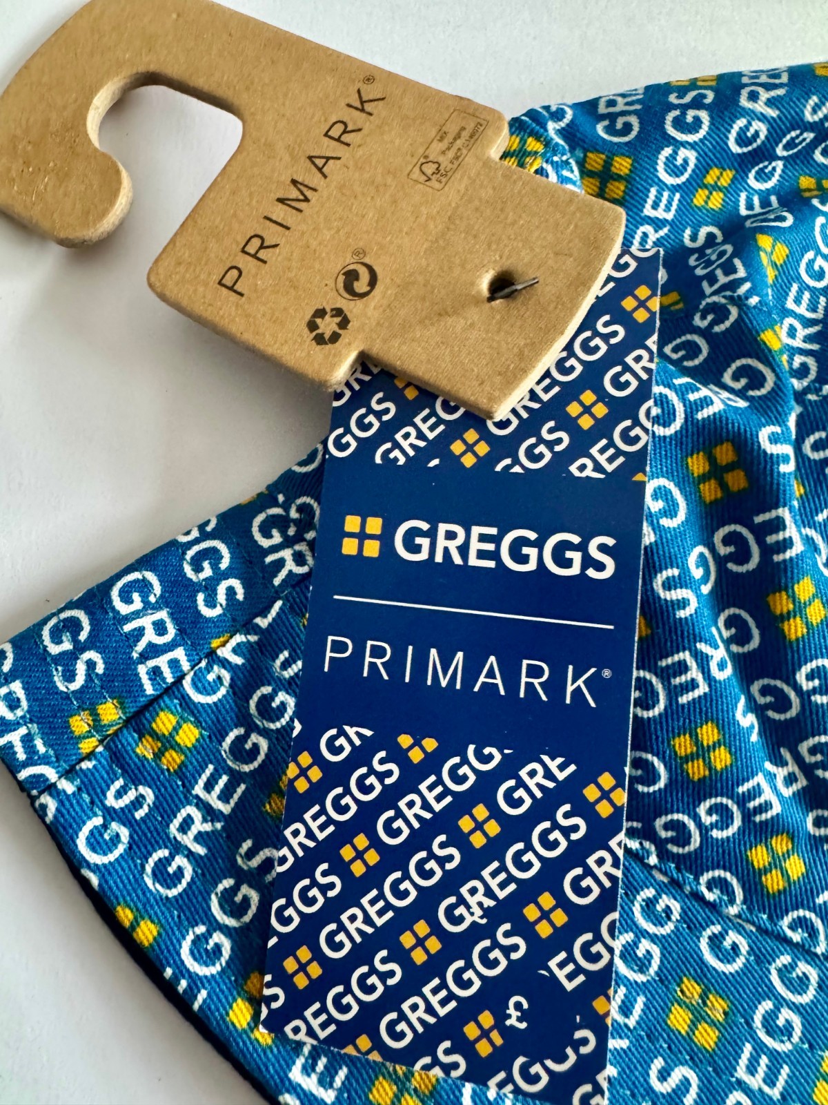 Greggs x Primark Reversible Bucket Hat Limited Edition Logo RARE One Size NEW image 2