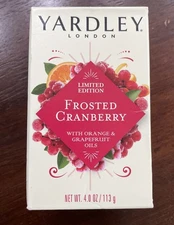 Yardley Limited Edition Frosted Cranberry Bar Soap 4oz 1 Pack