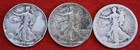 1944-D 1942-S 1917- Walking Liberty Half Dollar 90% Silver Coins Junk WL533