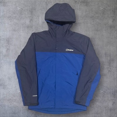 Mens Blue Berghaus Hydroshell Insulated Hooded Waterproof Jacket (Size M) S402