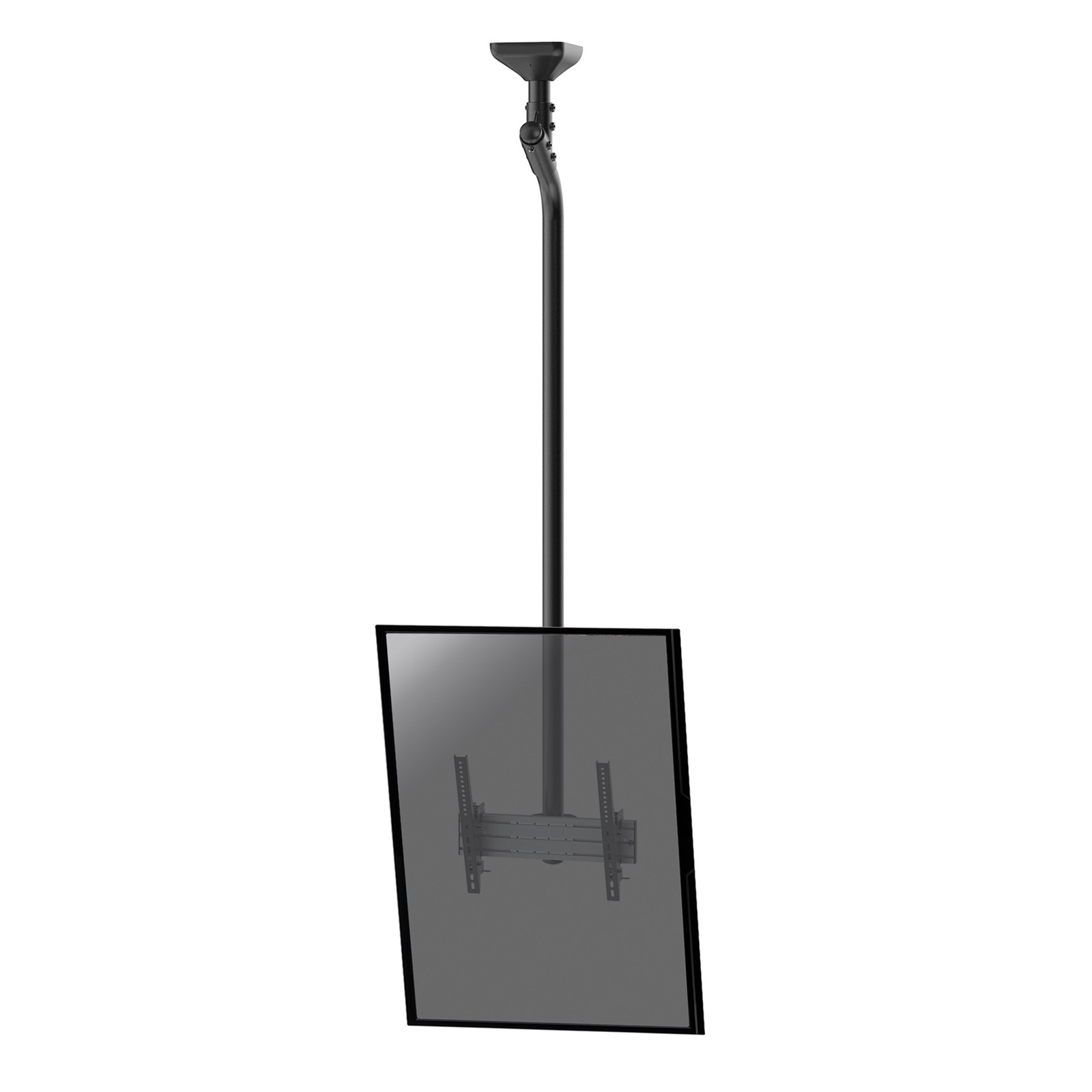 Support écran vertical inclinable avec mât de 225cm pour affichage publicitaire