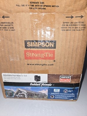 (2) Simpson Strong-Tie 8x8 Post Bases (APVB88) + 25-Pack 3/8''x4'' HDG Lag Screws