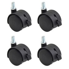 Robuste und flexible 1 5 Zoll schwarze Nylon Laufrollen mit M8 Gewinde Vorbau