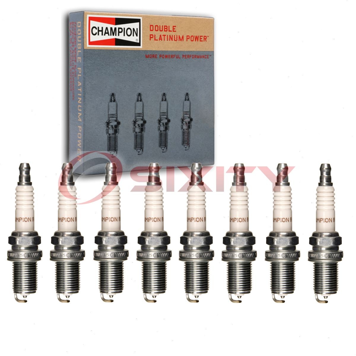 8 pc Champion Double Platinum Spark Plugs for 2005-2011 Volvo XC90 4.4L V8 yq