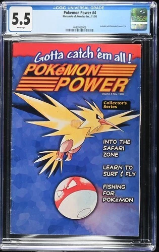1998 Nintendo Pokemon Power Magazine Vol 1 CGC 5.5 Collector's Series Vintage
