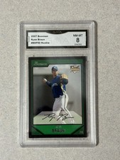 2007 Bowman Ryan Braun Rookie #BDP50 - GMA 8- Milwaukee Brewers 