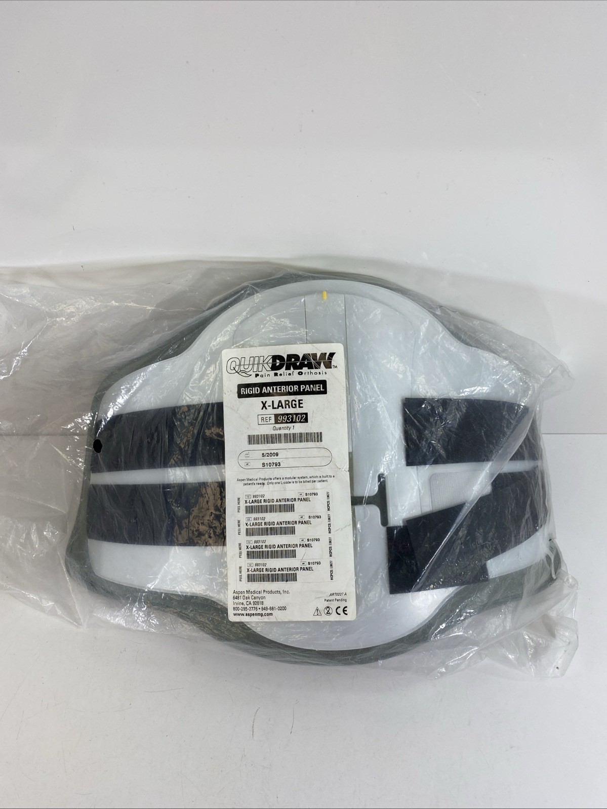 QuikDraw Rigid Anterior Panel X-Large 993102