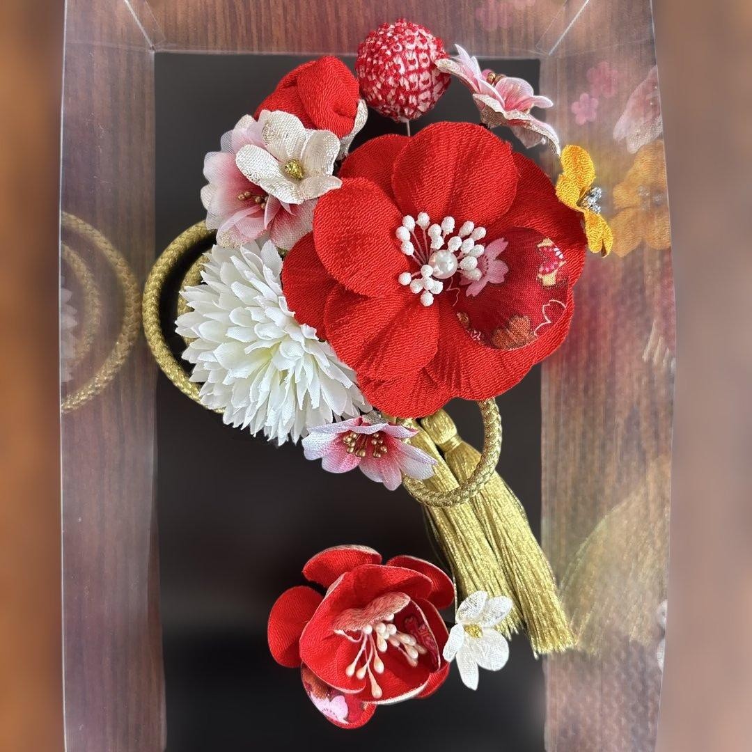 Hana Gokoro Japanese Hair Ornament for Coming-of-Age Ceremony, Kimono Accessory