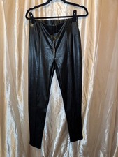 Fashion Nova Women's Black Faux Leather Leggings Size Large 29" Inseam