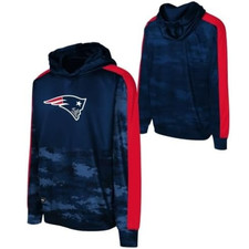 Outerstuff Hoodie Boys Blue Red Long Sleeve Pullover New England Patriots SRT395