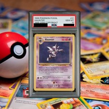 Pokemon Fossil Haunter 1999-2000 Copyright Red Logo PSA 10 Gem Mint