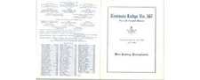 Teutonia Lodge No. 367 Masonic Program PA A.F. & A.M. 1965 Reading Berks Co.
