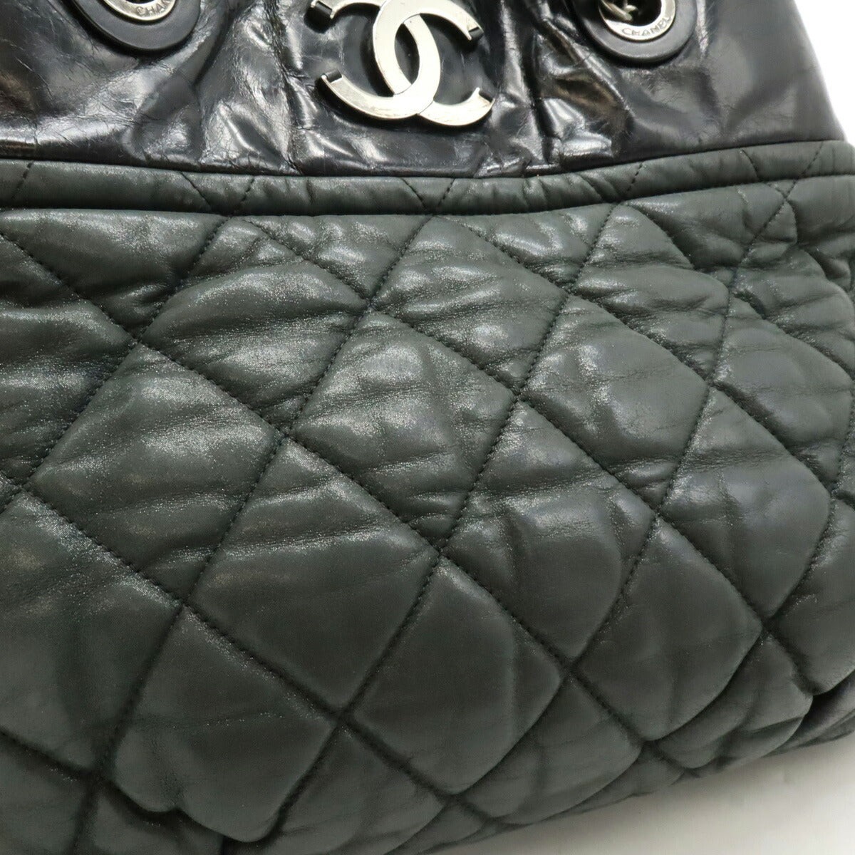 Chanel Sparkle Leather 2Way Tote Bag Women Black One Size | eBay
