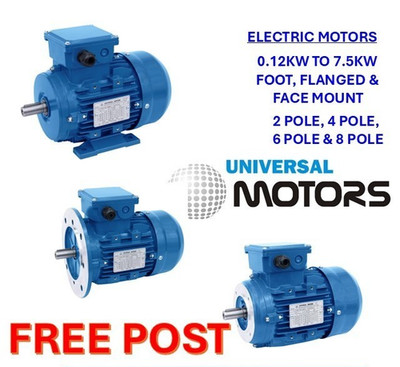 ELEKTROMOTOR 3 PHASEN 0,12KW BIS 18,5KW FUSSFLANSCH MONTIERT UNIVERSAL SIE WÄHLEN