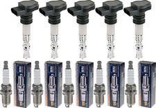 5x NTY Zündspule + BERU Zündkerze für Fiat Coupe FA/175 2.0 20V Turbo Lancia