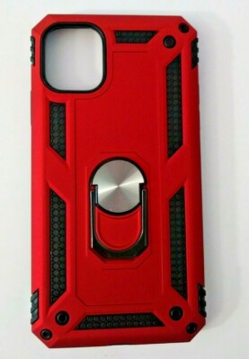 PHONE RING CASE FOR IPHONE 11 RED MATE PLAIN !!