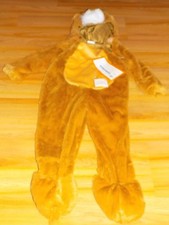 Size 18-24 Months Brown Plush Lion Halloween Costume Jumpsuit New