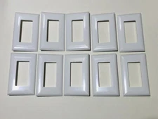 Quiet Switch Plate Covers Qty 10 Outlet Receptacle Rocker White Mobile Home RV
