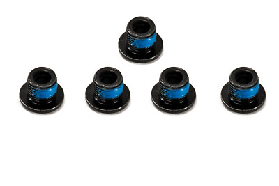 5 Stück Fahrrad Kettenblatt Kurbel Schraube Stahl M8x0,60 Crank bolt schwarz