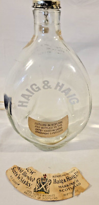 vintage haig and haig pinch scotch whiskey bottle with cap labels bag preowned