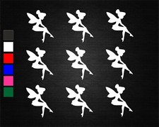 9 x FAIRY TINKERBELL WINE GLASS DECAL STICKERS PARTY DECORATION WALL WINDOW