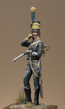 Officer of 6 regiment Horse Chasseurs 75mm Painted Toy Soldier Pre-Sale Art