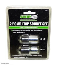 TAP HOLDER SOCKETS – 2-pc adjustable tap holding socket set – hand tool tools