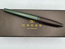 Cross Calais Matte Green Lacquer Black Trim Ballpoint Pen AT0115-25 NEW