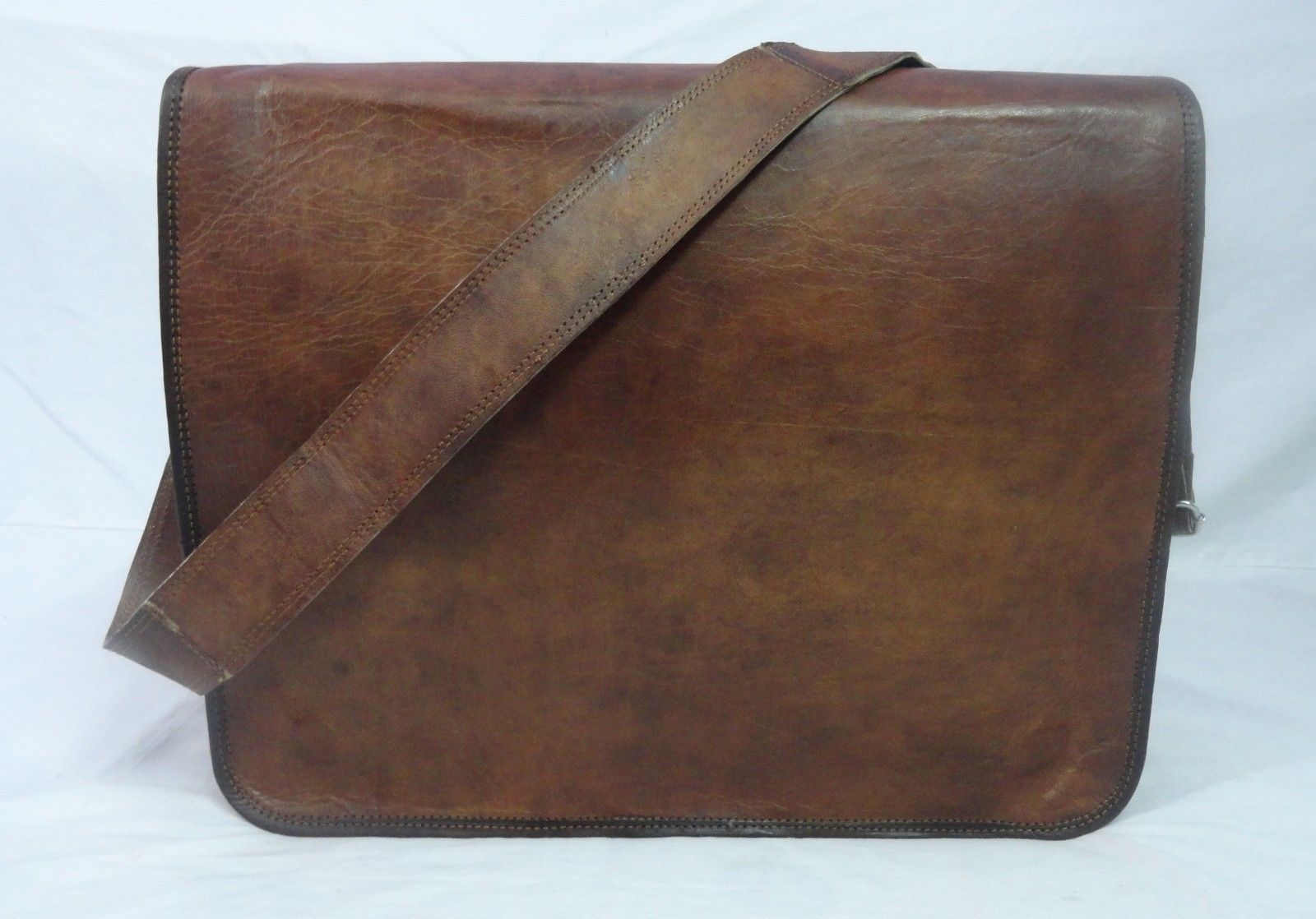 Real Leather Messenger Bag for Laptop Macbook Large Crossbody Satchel