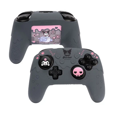 SANRIO & GEEKSHARE GeekShare X Sanrio Kuromi Case Cover for Switch Pro Controller Skin + Thumb Grip