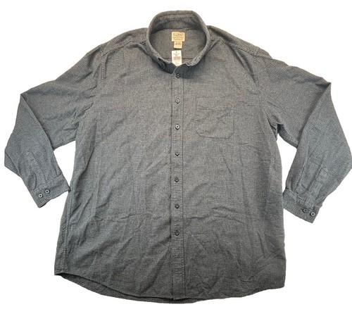 LL Bean Shirt Mens Large Tall Scotch Plaid Traditional Fit