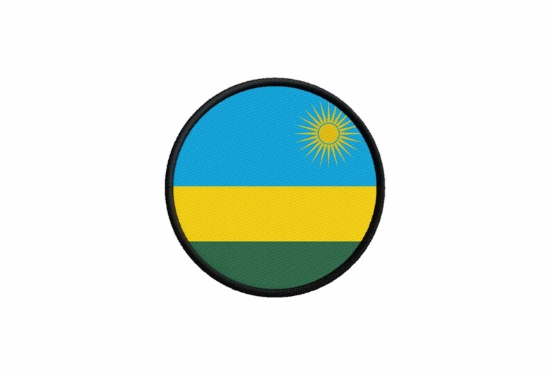 Patch Ecusson Brode Utskrifter Resa Souvenir Ryggsäck Flagga Rwanda