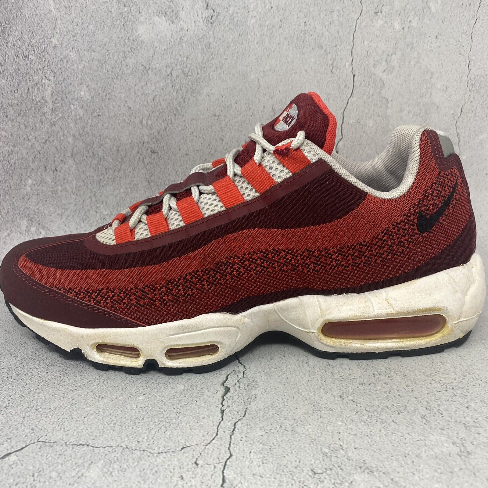 Nike Max 95 Jacquard JCRD Men's Shoes Sz 8 M University Red Grey 644793-600 882801261428 | eBay