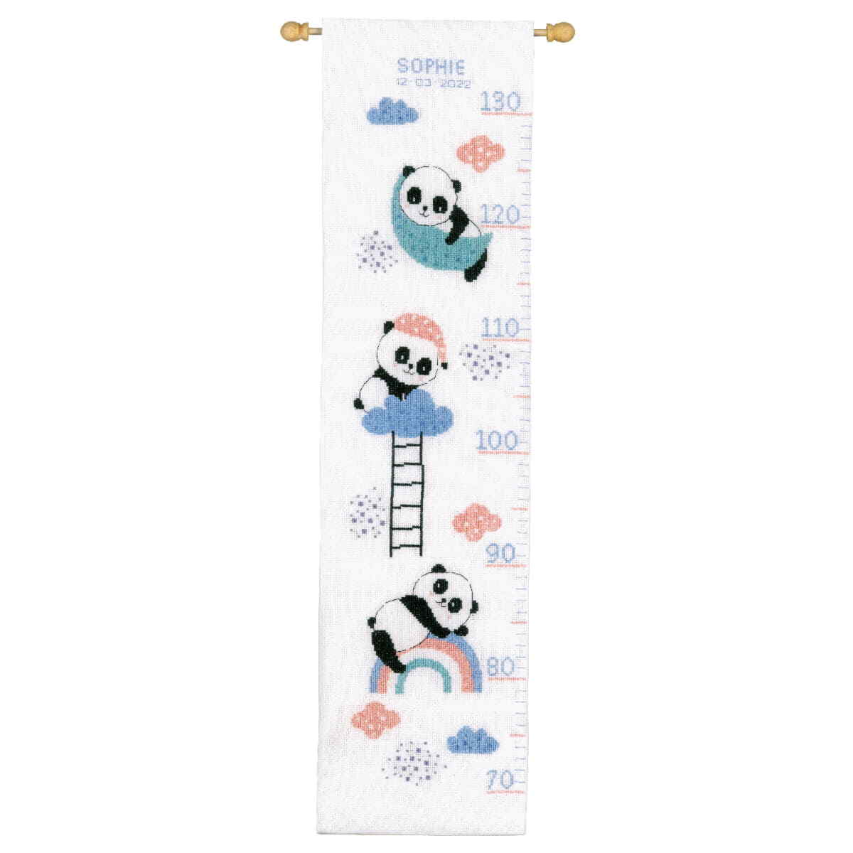 Vervaco counted cross stitch kit# ""Panda Bears go to sleep"", 18x70cm, DIY