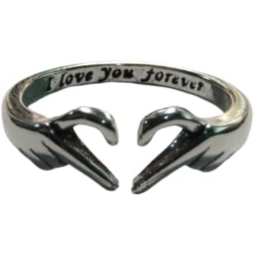 Anello Cuore Con Incisione Interna I Love You Forever Misura Regolabile ET115