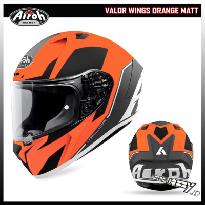 INTEGRALHELM MOTORRAD STRASSE AIROH VALUE WINGS ORANGE MATT GRÖSSE XL (61-62)