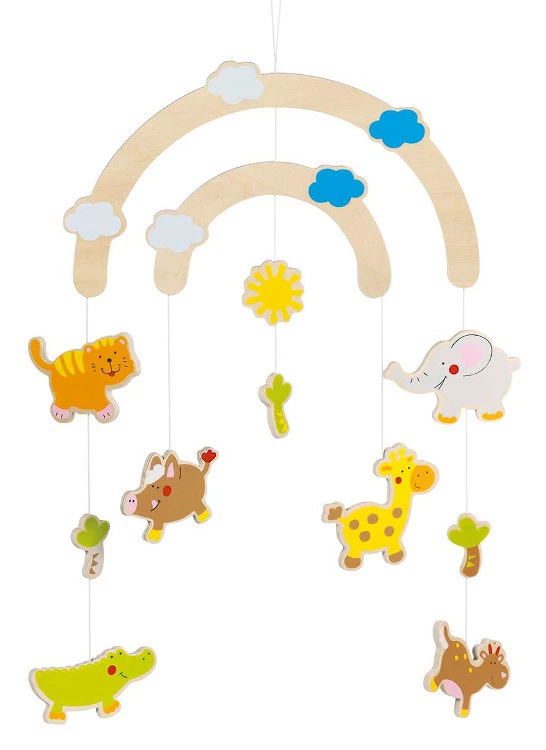 GOKI Mobile DSCHUNGELFREUNDE Dschungel Tiere Dschungeltiere Holzmobile Kinderzimmer