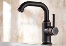 Oil Rubbed Bronze Bathroom/Kitchen Basin Swivel Faucet Deck Mount Mixer Sink Tap