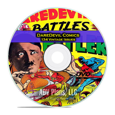 DareDevil Comics, 134 Issues, Lev Gleason, Classic Age Comics DVD D29