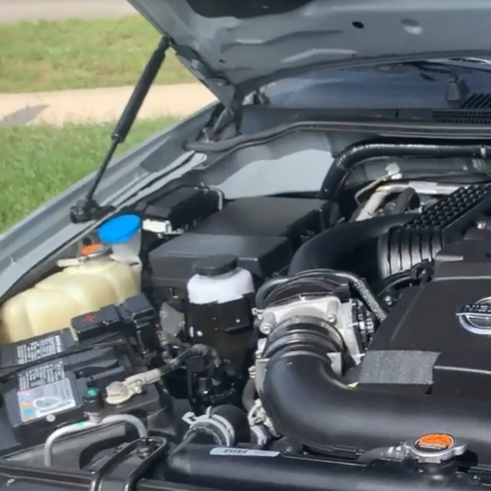 Soporte elevador capó amortiguador puntales de gas capó delantero 2 piezas para Nissan Frontier Navara Foto 2 de 4