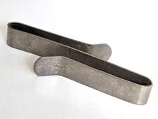 Vintage Double Sided Money Two Fold Silver Tone Metal Clip 3"