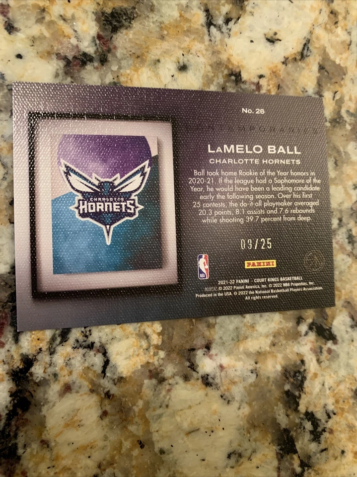 2021-22 Court Kings LaMelo Ball Jade Parallel  Contemporaries  9/25. 🔥🔥 - Image 3 of 4