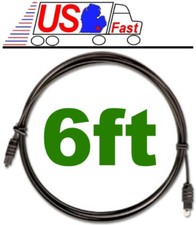 thin 6ft TOSlink Fiber/Fibre Optic/Optical Digital Audio SPDIF,S/PDIF Cable/Cord